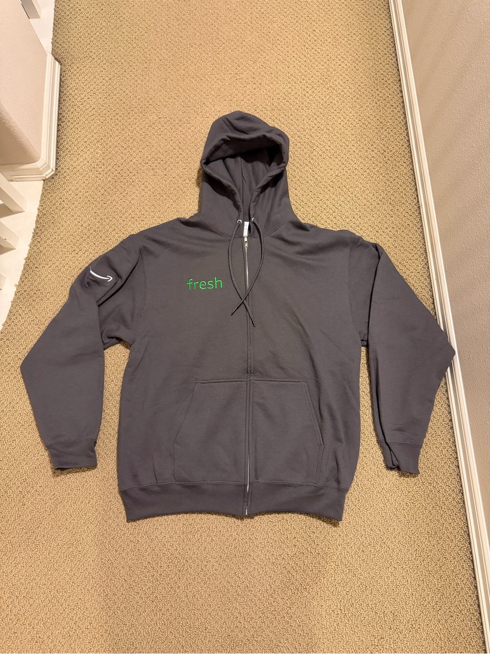 Amazon Fresh Employee Swag Full Zip Hoodie Long Sleeve Jacket (Men’s Large) NEW